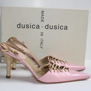 dusica dusica pink pointed toe sandals